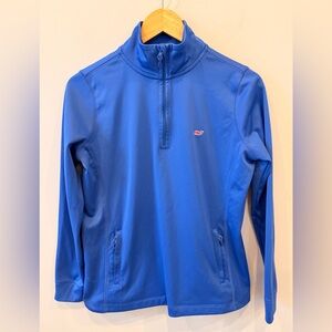 Vineyard Vines Blue 1/4 Zip Pullover XS Performance Whale Logo
